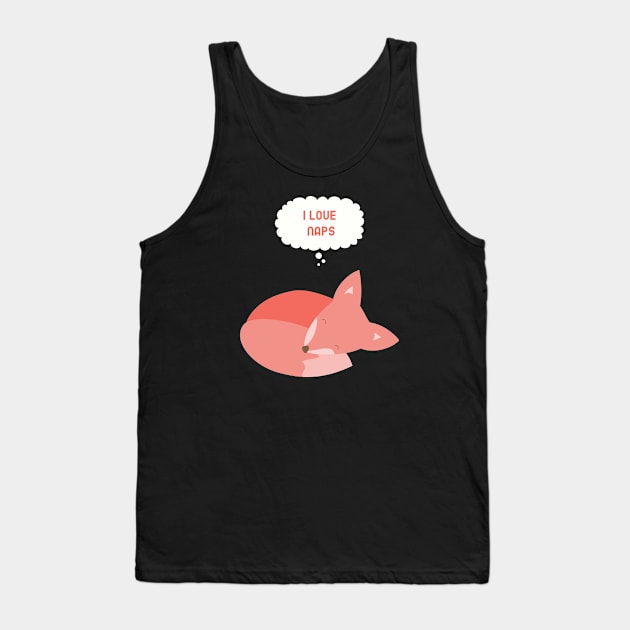 I Love Naps Tank Top by Invisbillness Apparel